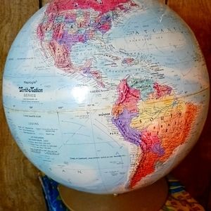 Vintage replogle world nation series globe